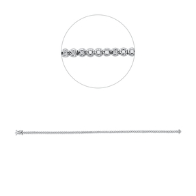Armband aus 750 Gold Weißgold 85 Brillanten 0,34ct TW-SI B:1,8mm L:18cm