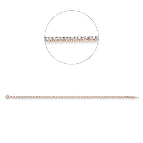 Armband aus 750 Gold weiß/rot 83 Brillanten 3ct TW-SI B:2,7mm L:18cm