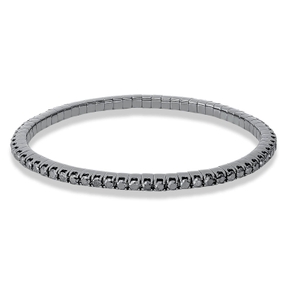 Armband Flex-Band aus 750 Weißgold 69 Brillanten 3,13ct schwarz L:16,5cm