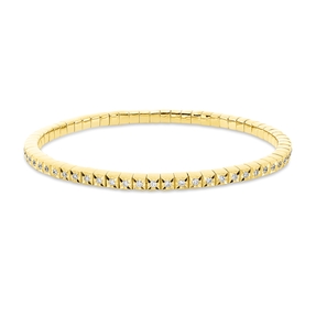 Armband aus 750 Gold Gelbgold 65 Brillanten 0,75ct TW-SI L:18cm