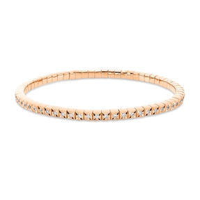 Armband aus 750 Gold Rotgold 65 Brillanten 0,75ct TW-SI L:18cm