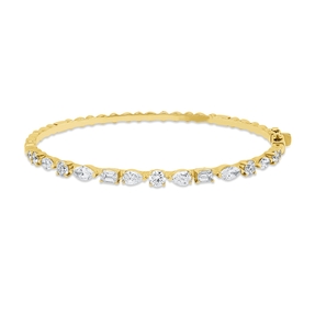 Armreif aus 750 Gold Gelbgold 15 Diamanten 2,27ct E-VSI/SI 51x58mm