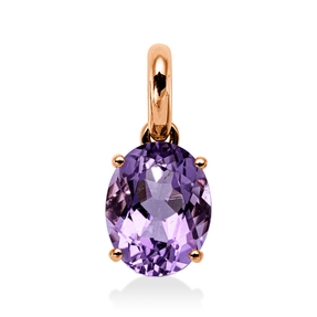 Anhänger aus 750 Gold Rotgold Amethyst 1,8ct pink 15,1x6,8mm mit Öse