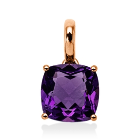 Anhänger aus 750 Gold Rotgold Amethyst 2,3ct lila 13,5x8mm mit Öse