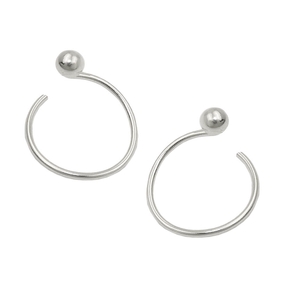 Paar Ohrstecker Ohrspirale 15mm mit Kugel 925 Silber Ohrschmuck Damen