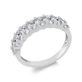 Ring in 750 white gold with 28 brilliant-cut diamonds 0.86 ct TW-SI, width: 4.6 mm Ring in 750 white gold with 28 brilliant-cut diamonds 0.86 ct TW-SI, width: 4.6 mm