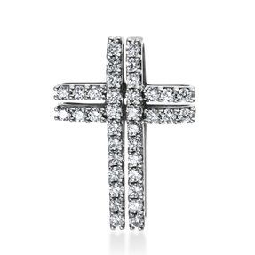 Anhänger Kreuz aus 750 Weißgold 36 Brillanten 0,78ct TW-SI 17,5x24mm