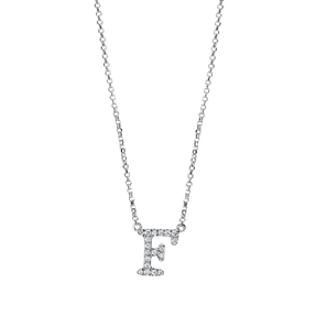 Collier aus 750 Gold Weißgold 19 Brillanten 0,09ct TW-SI L:43cm