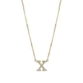 Collier aus 750 Gold Gelbgold 25 Brillanten 0,11ct TW-SI L:43cm