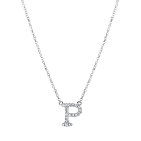 Collier aus 750 Gold Weißgold 19 Brillanten 0,08ct TW-SI L:43cm