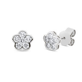 Ohrstecker aus 750 Gold Weißgold 12 Brillanten 1,78ct TW-si 6,8x7mm