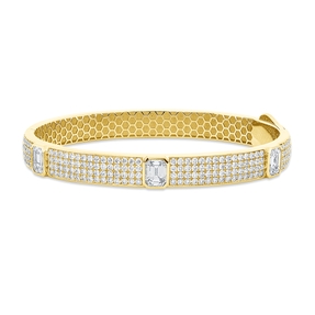 Armreif aus 750 Gold Gelbgold 183 Diamanten 4,33ct F-VSI 46x57mm Armreif aus 750 Gold Gelbgold 183 Diamanten 4,33ct F-VSI 46x57mm