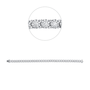 Armband aus 750 Gold Weißgold 377 Brillanten 3ct TW-SI B:5mm L:18cm Armband aus 750 Gold Weißgold 377 Brillanten 3ct TW-SI B:5mm L:18cm