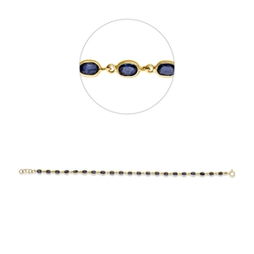 Armband aus 585 Gelbgold 21 Diamanten Oval-Schliff 3,93ct TW-SI B:3,5mm L:16cm Armband aus 585 Gelbgold 21 Diamanten Oval-Schliff 3,93ct TW-SI B:3,5mm L:16cm