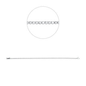 Armband aus 585 Gold Weißgold 120 Brillanten 1,21ct TW-SI B:1,5mm L:17cm Armband aus 585 Gold Weißgold 120 Brillanten 1,21ct TW-SI B:1,5mm L:17cm