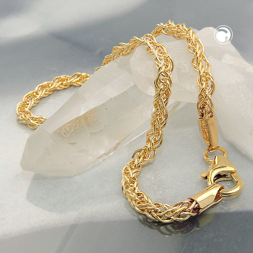 Armband 3mm Fantasie 9Kt 375 Gold 19cm