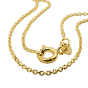 1,1 Rund-Ankerkette Halskette Collier aus 9Kt 375 Gold Gelbgold 38cm