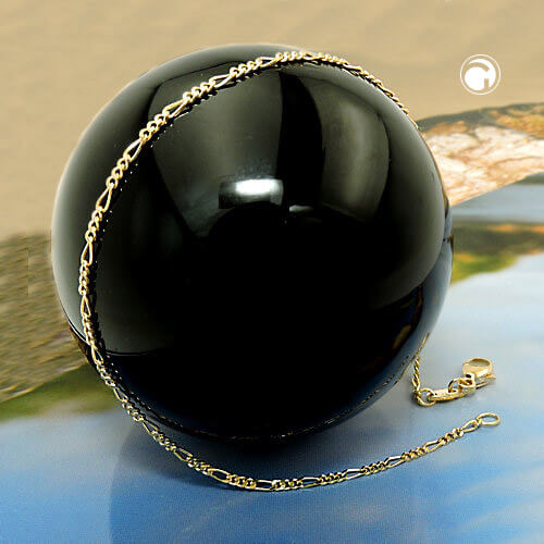 Kette 1.4mm Figarokette aus 14Kt 585 Gold 50cm