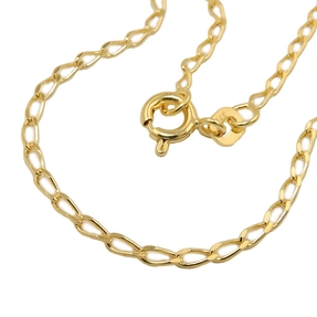 2mm Weitpanzer-Kette Halskette Collier aus 375 Gold Gelbgold glänzend 45cm 2mm Weitpanzer-Kette Halskette Collier aus 375 Gold Gelbgold glänzend 45cm