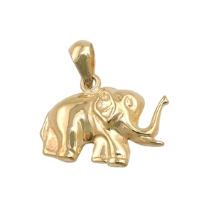 Anhänger Elefant 15x12mm aus 9Kt 375 Gold Gelbgold Elefant