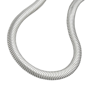 6x2mm flache Schlangenkette Halskette Collier glänzend aus 925 Silber 43cm 6x2mm flache Schlangenkette Halskette Collier glänzend aus 925 Silber 43cm