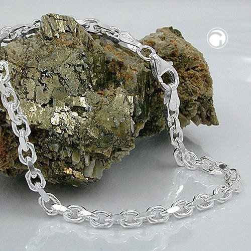 Armband 3.5mm Ankerkette glänzend 925 Silber 21cm