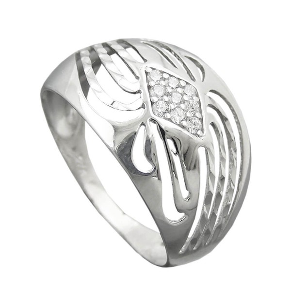 Ring Rhombus mit Zirkonia 925 Silber