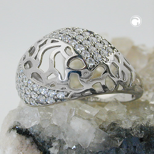 Damenring mit Zirkonia 925 Silber