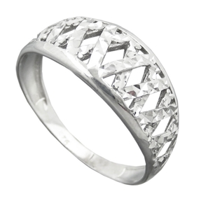 Ring Damenring weiße Zirkonia zick zack Muster 925 Silber Ring Damenring weiße Zirkonia zick zack Muster 925 Silber