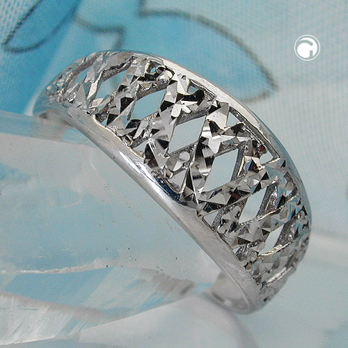 Damenring weiße Zirkonia 925 Silber