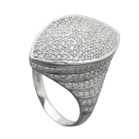Ring Damenring mit sehr vielen Zirkonia weiß 925 Silber
