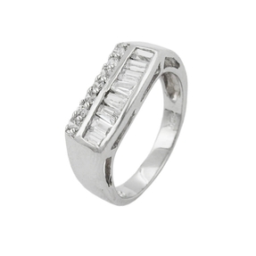 Ring für Damen Damenring mit Zirkonia 925 Silber rhodiniert