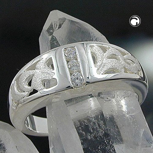 Ring Blumen Muster 925 Silber