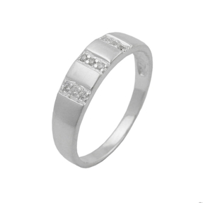 Ring mit Zirkonia schlicht 5mm 925 Silber Sterlingsilber Damen