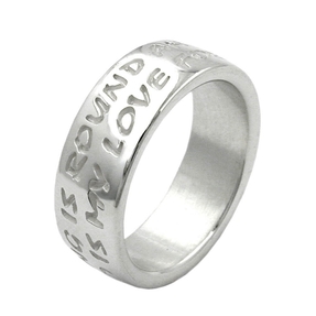 Ring aus echtem 925 Silber mit Gravur LOVE HAS NO END Silberring