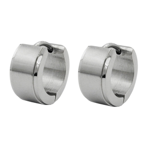 Creolen 13x7mm Klappcreolen mattierte Ohrringe aus Edelstahl Ohrschmuck Creolen 13x7mm Klappcreolen mattierte Ohrringe aus Edelstahl Ohrschmuck