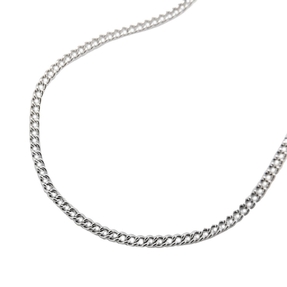 1,4mm Kette Collier Panzerkette aus glänzendem Edelstahl Halsschmuck, 45cm