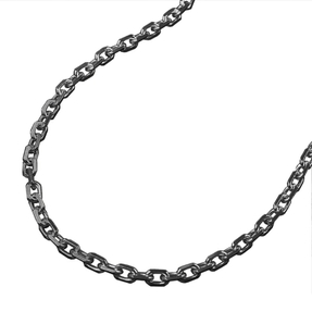 2mm Kette Collier Ankerkette Halsschmuck, rhodiniert, 925 Silber, 40cm