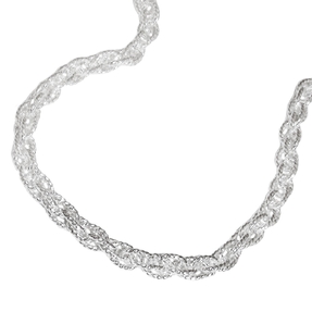 3mm Kette Collier Doppelankerkette Halsschmuck, 925 Silber, 42cm