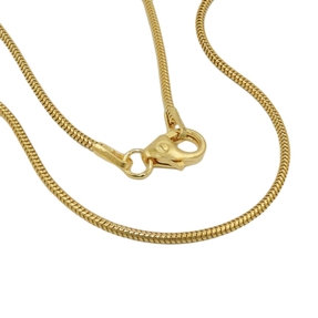 1,2mm Kette Collier Schlangenkette Halsschmuck, rund, 585 Gold Gelbgold, 50cm 1,2mm Kette Collier Schlangenkette Halsschmuck, rund, 585 Gold Gelbgold, 50cm