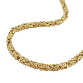 2,5mm Kette Collier Königskette Halsschmuck, 585 Gold Gelbgold, 50cm