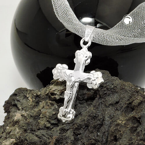 Anhänger Kreuz ortodox Kreuzchen Jesus 925 Silber