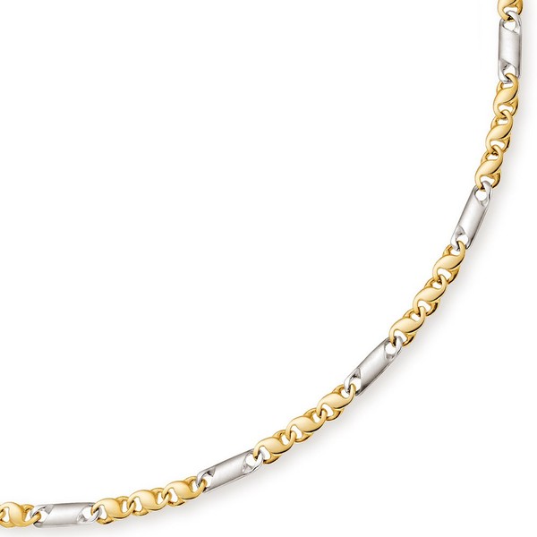 5mm Armband Tigeraugekette 585 Gold bicolor 21cm
