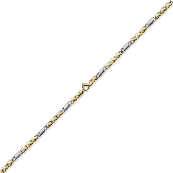 5mm Tigeraugekette 585 Gold bicolor 60cm