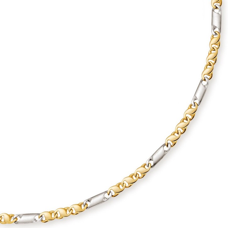 5mm Tigeraugekette 585 Gold bicolor 50cm