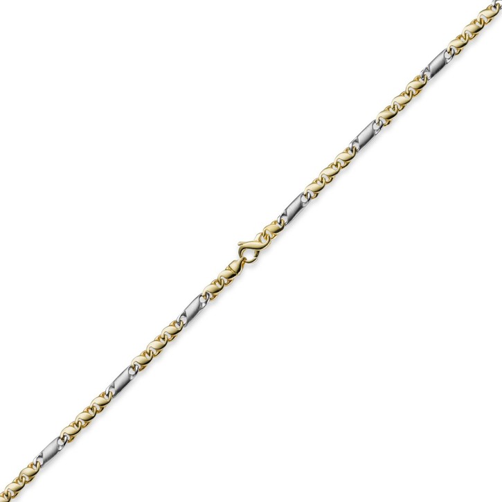 5mm Tigeraugekette 585 Gold bicolor 50cm