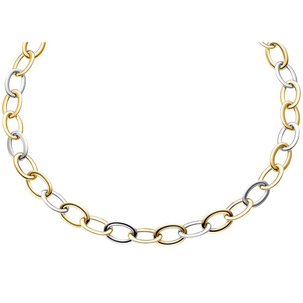 13mm Weitanker Kette 585 Gold bicolor 45cm