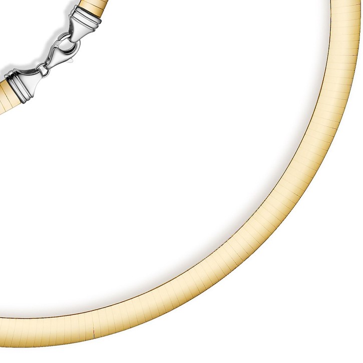 8mm Wendeomegareif 585 Gold bicolor 45cm