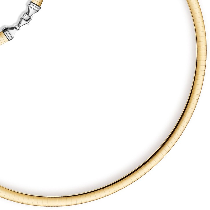 4mm Wendeomegareif 585 Gold bicolor 42cm