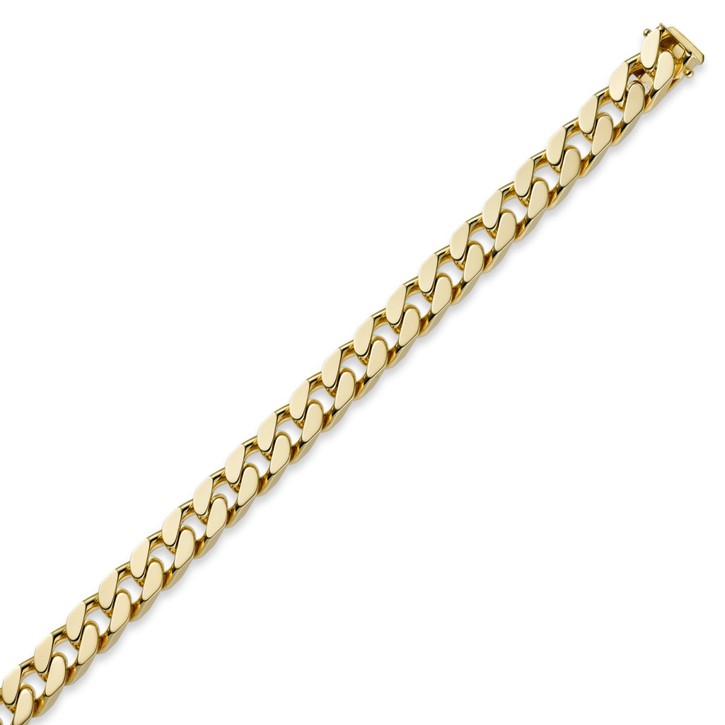 10mm Panzerarmband 585 Gelbgold 22cm